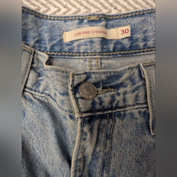 Levi's Light Blue Straight Leg Jeans Low Pro - Picture 5 of 10
